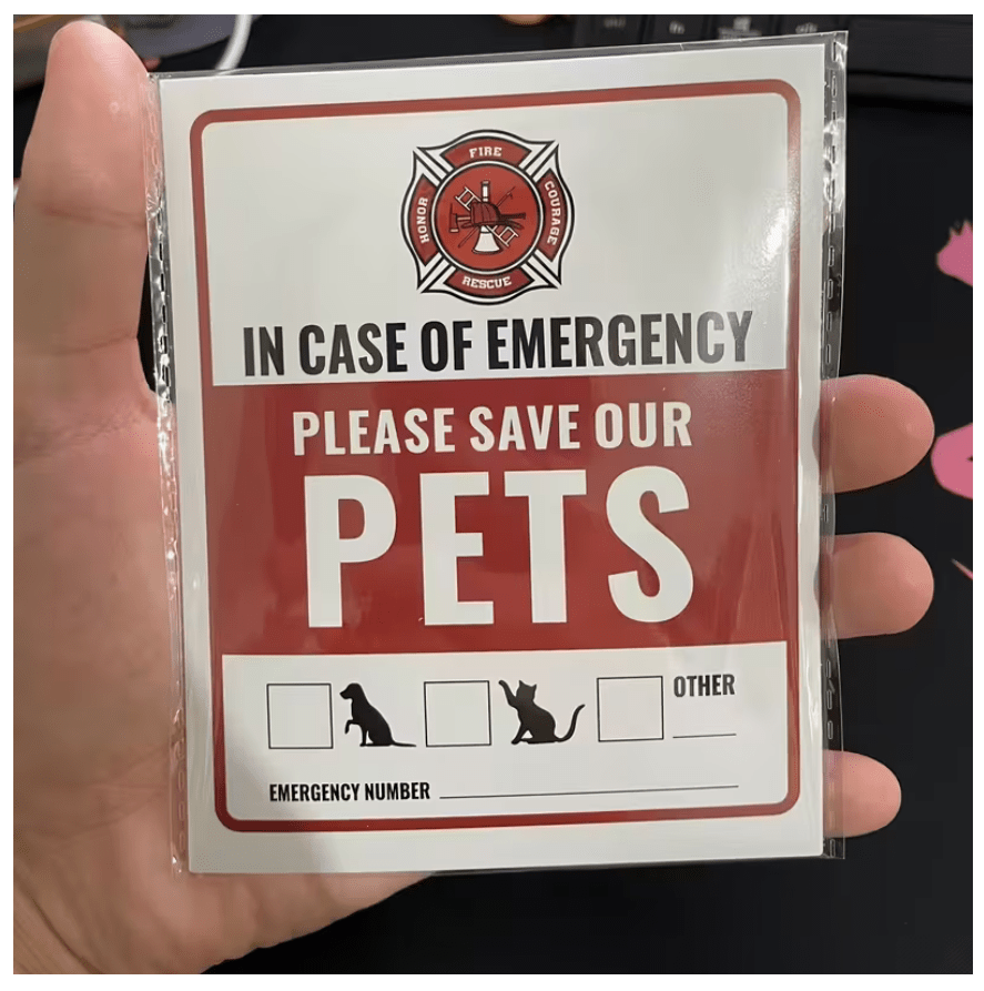 In Case of Emergency Window Sticker - The Sphynx Crate
