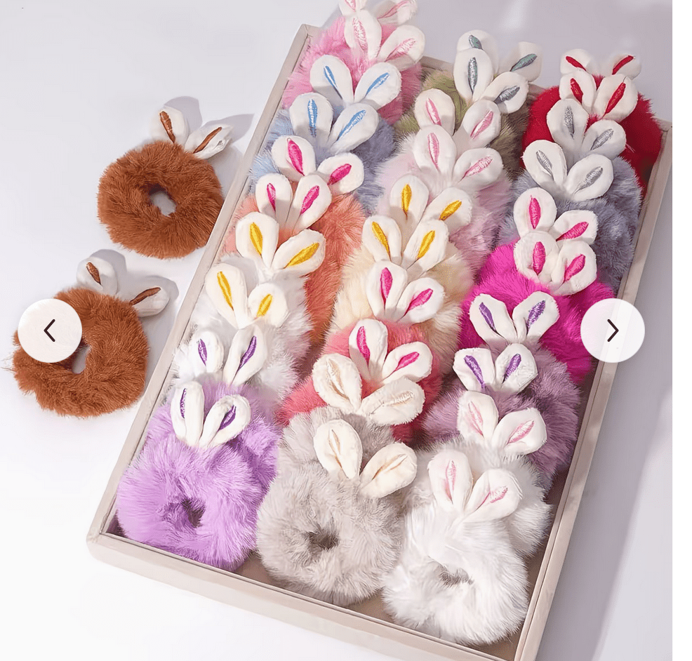 Fuzzy Bunny Scrunchie - The Sphynx Crate